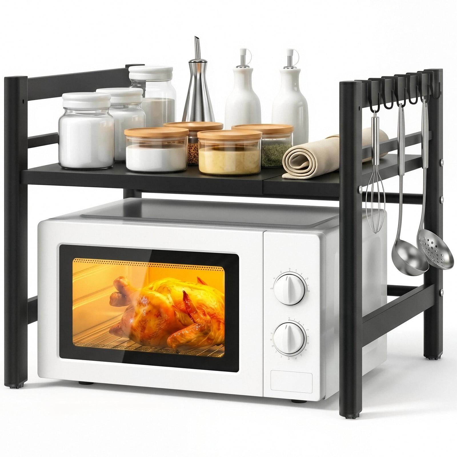 Microwave Shelf Countertop Organizer — Home Safety