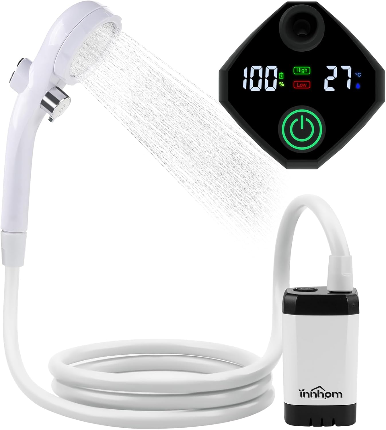 Portable Electric Camp Shower Pump — Outdoors & Garden