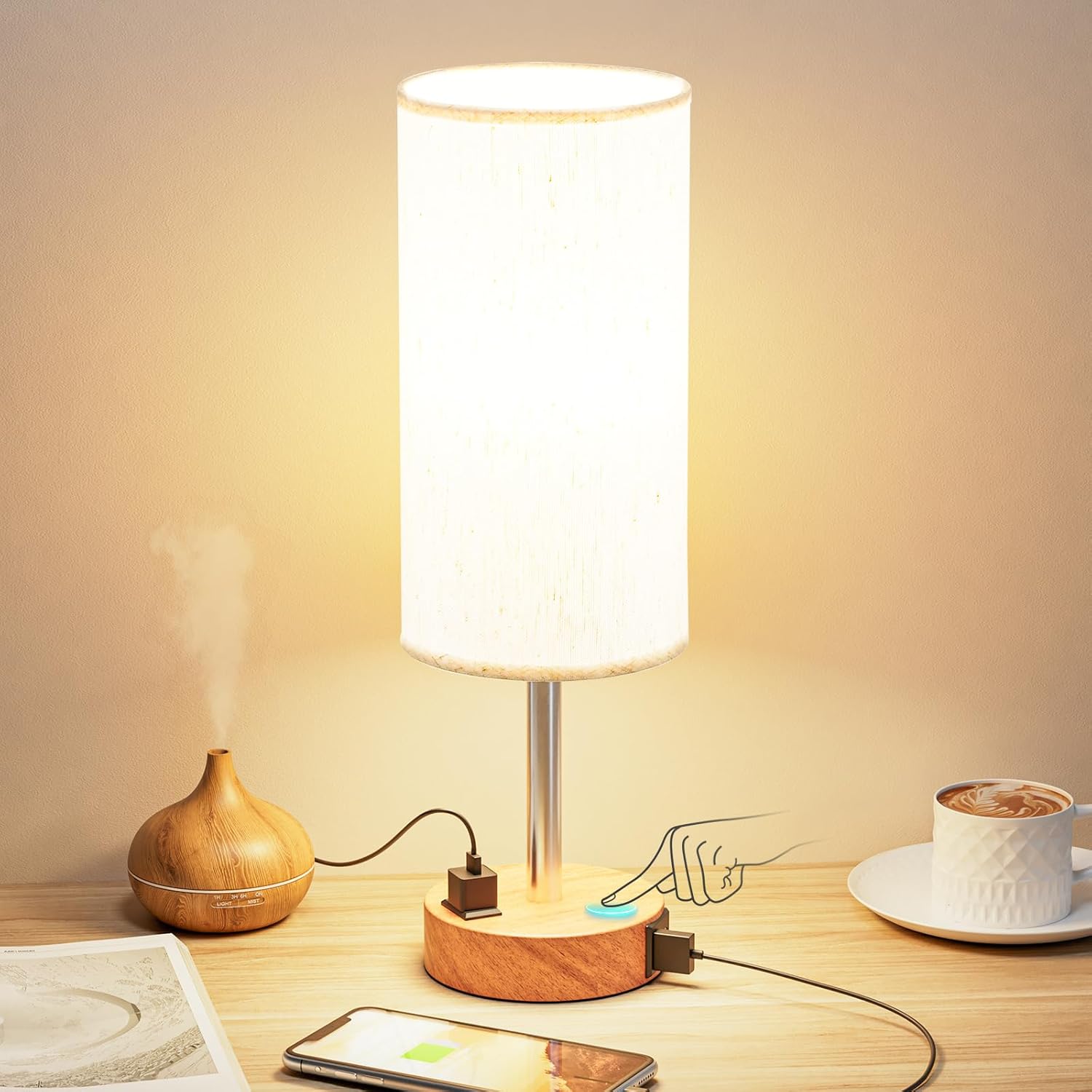 Touch Lamp Bedside — Home Safety